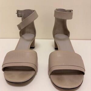 VINCE Beige Ankle Strap Sandals